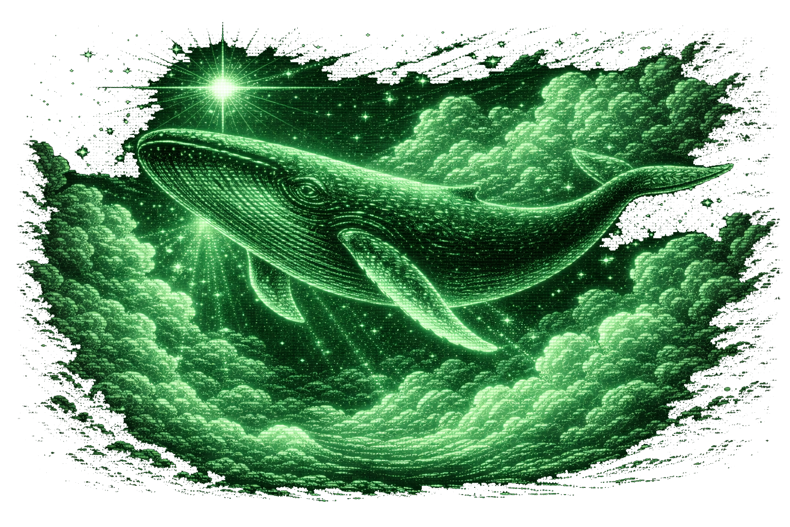 a surprised-looking whale